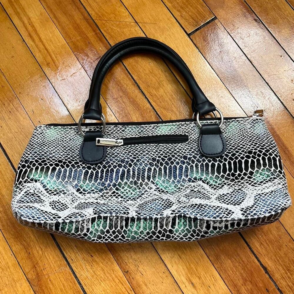 Y2K Shoulder Bag Women's Vintage Snakeskin Disco Rave